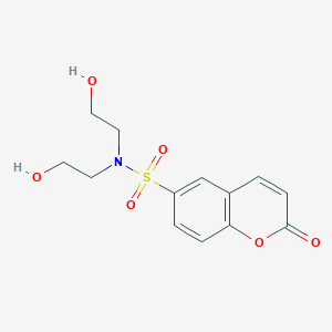 molecular formula C13H15NO6S B4463395 N,N-bis(2-hydroxyethyl)-2-oxo-2H-chromene-6-sulfonamide 