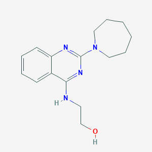 molecular formula C16H22N4O B4463451 2-{[2-(1-azepanyl)-4-quinazolinyl]amino}ethanol 