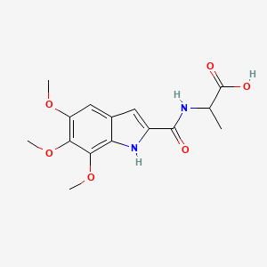 molecular formula C15H18N2O6 B4463457 N-[(5,6,7-trimethoxy-1H-indol-2-yl)carbonyl]alanine 