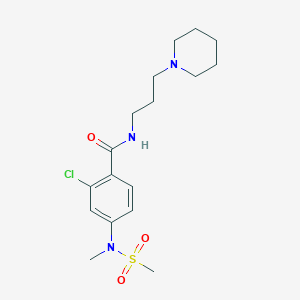 molecular formula C17H26ClN3O3S B4463460 2-chloro-4-[methyl(methylsulfonyl)amino]-N-[3-(1-piperidinyl)propyl]benzamide 