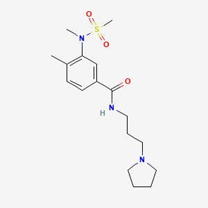 4-methyl-3-[methyl(methylsulfonyl)amino]-N-[3-(1-pyrrolidinyl)propyl]benzamide