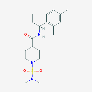 molecular formula C19H31N3O3S B4463480 N-[1-(2,4-dimethylphenyl)propyl]-1-(dimethylsulfamoyl)piperidine-4-carboxamide 