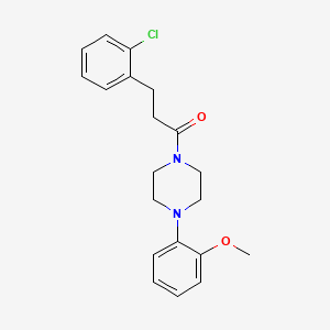 molecular formula C20H23ClN2O2 B4463489 1-[3-(2-chlorophenyl)propanoyl]-4-(2-methoxyphenyl)piperazine 