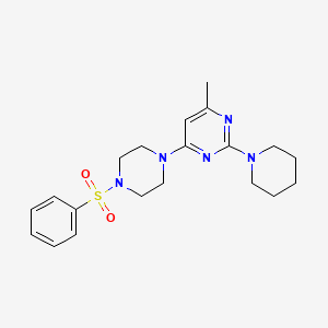 4-methyl-6-[4-(phenylsulfonyl)-1-piperazinyl]-2-(1-piperidinyl)pyrimidine