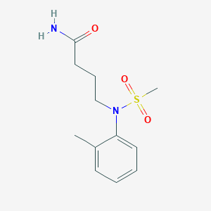 molecular formula C12H18N2O3S B4463503 4-[(2-methylphenyl)(methylsulfonyl)amino]butanamide 