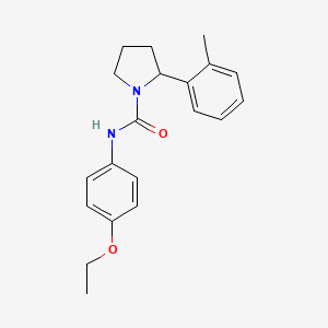 molecular formula C20H24N2O2 B4463509 N-(4-ethoxyphenyl)-2-(2-methylphenyl)-1-pyrrolidinecarboxamide 