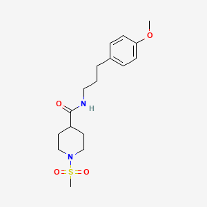 molecular formula C17H26N2O4S B4463534 N-[3-(4-methoxyphenyl)propyl]-1-(methylsulfonyl)-4-piperidinecarboxamide 