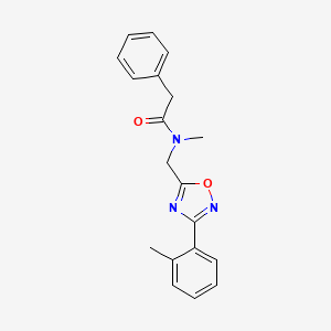 molecular formula C19H19N3O2 B4463540 N-methyl-N-{[3-(2-methylphenyl)-1,2,4-oxadiazol-5-yl]methyl}-2-phenylacetamide 