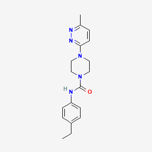 molecular formula C18H23N5O B4463543 N-(4-ethylphenyl)-4-(6-methyl-3-pyridazinyl)-1-piperazinecarboxamide 