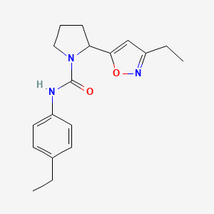 2-(3-ethyl-5-isoxazolyl)-N-(4-ethylphenyl)-1-pyrrolidinecarboxamide