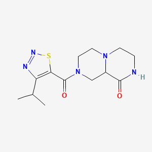 molecular formula C13H19N5O2S B4463561 8-[(4-isopropyl-1,2,3-thiadiazol-5-yl)carbonyl]hexahydro-2H-pyrazino[1,2-a]pyrazin-1(6H)-one 