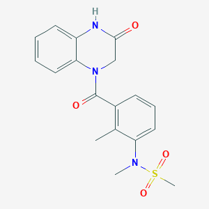 N-methyl-N-{2-methyl-3-[(3-oxo-3,4-dihydro-1(2H)-quinoxalinyl)carbonyl]phenyl}methanesulfonamide