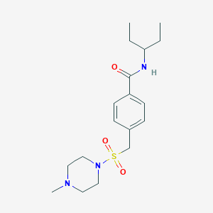 N-(1-ethylpropyl)-4-{[(4-methyl-1-piperazinyl)sulfonyl]methyl}benzamide