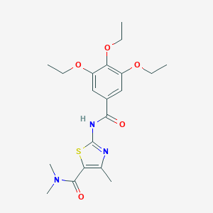 N,N,4-trimethyl-2-{[(3,4,5-triethoxyphenyl)carbonyl]amino}-1,3-thiazole-5-carboxamide