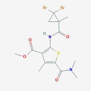 Methyl 2-{[(2,2-dibromo-1-methylcyclopropyl)carbonyl]amino}-5-(dimethylcarbamoyl)-4-methylthiophene-3-carboxylate