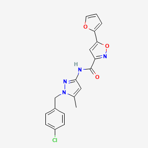 N-[1-(4-chlorobenzyl)-5-methyl-1H-pyrazol-3-yl]-5-(2-furyl)-3-isoxazolecarboxamide