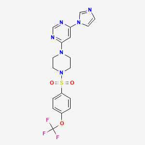 4-(1H-imidazol-1-yl)-6-(4-{[4-(trifluoromethoxy)phenyl]sulfonyl}-1-piperazinyl)pyrimidine
