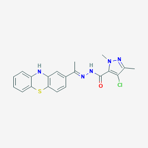 4-chloro-1,3-dimethyl-N'-[1-(10H-phenothiazin-2-yl)ethylidene]-1H-pyrazole-5-carbohydrazide