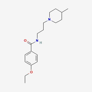 molecular formula C18H28N2O2 B4463634 4-ethoxy-N-[3-(4-methyl-1-piperidinyl)propyl]benzamide 