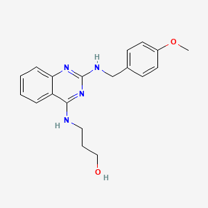 3-({2-[(4-methoxybenzyl)amino]-4-quinazolinyl}amino)-1-propanol