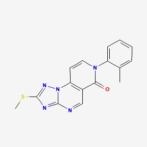 molecular formula C16H13N5OS B4463654 7-(2-methylphenyl)-2-(methylthio)pyrido[3,4-e][1,2,4]triazolo[1,5-a]pyrimidin-6(7H)-one 