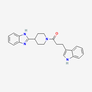 molecular formula C23H24N4O B4463662 2-{1-[3-(1H-indol-3-yl)propanoyl]-4-piperidinyl}-1H-benzimidazole 