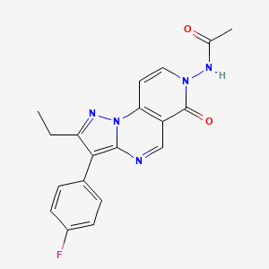 molecular formula C19H16FN5O2 B4463688 N-[2-ethyl-3-(4-fluorophenyl)-6-oxopyrazolo[1,5-a]pyrido[3,4-e]pyrimidin-7(6H)-yl]acetamide 
