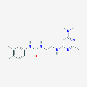 N-(2-{[6-(dimethylamino)-2-methyl-4-pyrimidinyl]amino}ethyl)-N'-(3,4-dimethylphenyl)urea