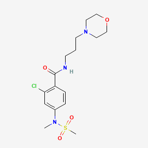 molecular formula C16H24ClN3O4S B4463701 2-chloro-4-[methyl(methylsulfonyl)amino]-N-[3-(4-morpholinyl)propyl]benzamide 