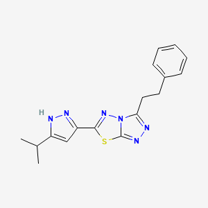 6-(3-isopropyl-1H-pyrazol-5-yl)-3-(2-phenylethyl)[1,2,4]triazolo[3,4-b][1,3,4]thiadiazole