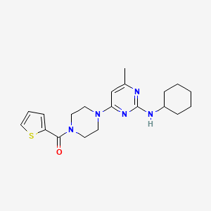 molecular formula C20H27N5OS B4463710 N-cyclohexyl-4-methyl-6-[4-(2-thienylcarbonyl)-1-piperazinyl]-2-pyrimidinamine 