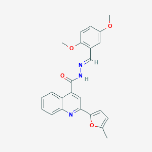 molecular formula C24H21N3O4 B446372 N'-(2,5-dimethoxybenzylidene)-2-(5-methyl-2-furyl)-4-quinolinecarbohydrazide 