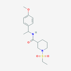 molecular formula C17H26N2O4S B4463726 1-(ethylsulfonyl)-N-[1-(4-methoxyphenyl)ethyl]-3-piperidinecarboxamide 