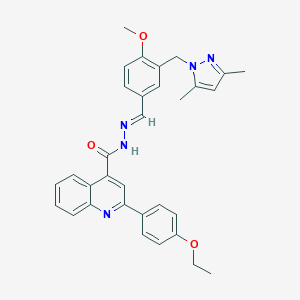 N'-{3-[(3,5-dimethyl-1H-pyrazol-1-yl)methyl]-4-methoxybenzylidene}-2-(4-ethoxyphenyl)-4-quinolinecarbohydrazide