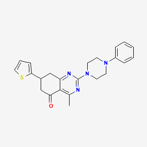 molecular formula C23H24N4OS B4463732 4-methyl-2-(4-phenyl-1-piperazinyl)-7-(2-thienyl)-7,8-dihydro-5(6H)-quinazolinone 