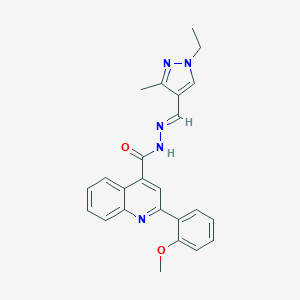 N'-[(E)-(1-ethyl-3-methyl-1H-pyrazol-4-yl)methylidene]-2-(2-methoxyphenyl)quinoline-4-carbohydrazide