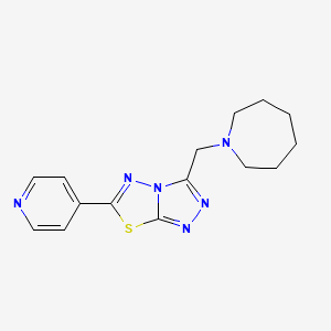 molecular formula C15H18N6S B4463741 3-(1-azepanylmethyl)-6-(4-pyridinyl)[1,2,4]triazolo[3,4-b][1,3,4]thiadiazole 