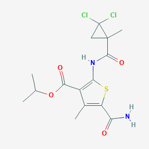 Isopropyl 5-(aminocarbonyl)-2-{[(2,2-dichloro-1-methylcyclopropyl)carbonyl]amino}-4-methylthiophene-3-carboxylate