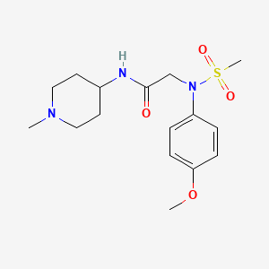 molecular formula C16H25N3O4S B4463761 N~2~-(4-methoxyphenyl)-N~1~-(1-methyl-4-piperidinyl)-N~2~-(methylsulfonyl)glycinamide 