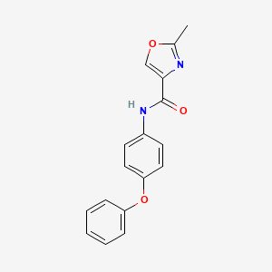 molecular formula C17H14N2O3 B4463762 2-methyl-N-(4-phenoxyphenyl)-1,3-oxazole-4-carboxamide 