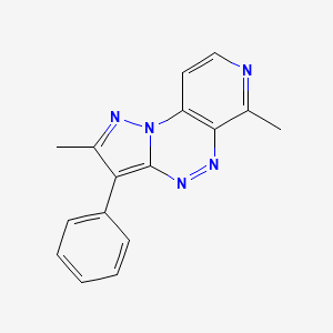 molecular formula C16H13N5 B4463763 2,6-dimethyl-3-phenylpyrazolo[5,1-c]pyrido[4,3-e][1,2,4]triazine 