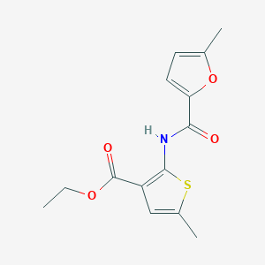 molecular formula C14H15NO4S B446377 Ethyl 5-methyl-2-[(5-methyl-2-furoyl)amino]-3-thiophenecarboxylate CAS No. 444934-98-9