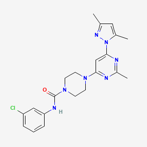 N-(3-chlorophenyl)-4-[6-(3,5-dimethyl-1H-pyrazol-1-yl)-2-methyl-4-pyrimidinyl]-1-piperazinecarboxamide