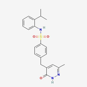 N-(2-isopropylphenyl)-4-[(6-methyl-3-oxo-2,3-dihydro-4-pyridazinyl)methyl]benzenesulfonamide