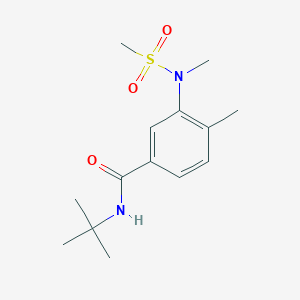 molecular formula C14H22N2O3S B4463818 N-(tert-butyl)-4-methyl-3-[methyl(methylsulfonyl)amino]benzamide 