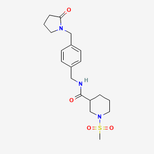 1-(methylsulfonyl)-N-{4-[(2-oxo-1-pyrrolidinyl)methyl]benzyl}-3-piperidinecarboxamide