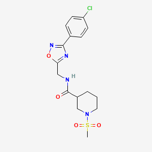 N-{[3-(4-chlorophenyl)-1,2,4-oxadiazol-5-yl]methyl}-1-(methylsulfonyl)-3-piperidinecarboxamide