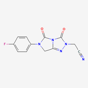 [6-(4-fluorophenyl)-3,5-dioxo-6,7-dihydro-3H-imidazo[5,1-c][1,2,4]triazol-2(5H)-yl]acetonitrile
