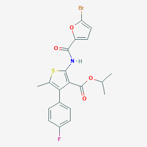 Isopropyl 2-[(5-bromo-2-furoyl)amino]-4-(4-fluorophenyl)-5-methyl-3-thiophenecarboxylate