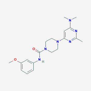 molecular formula C19H26N6O2 B4463892 4-[6-(dimethylamino)-2-methyl-4-pyrimidinyl]-N-(3-methoxyphenyl)-1-piperazinecarboxamide 